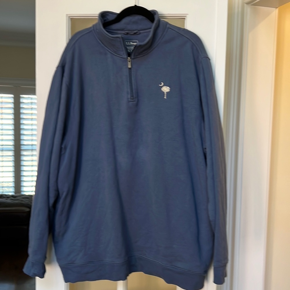 Quarter zip sweatshirt LL Bean, XL Tall, blue
